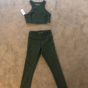 Outdoor Voices Hunter Green workout set